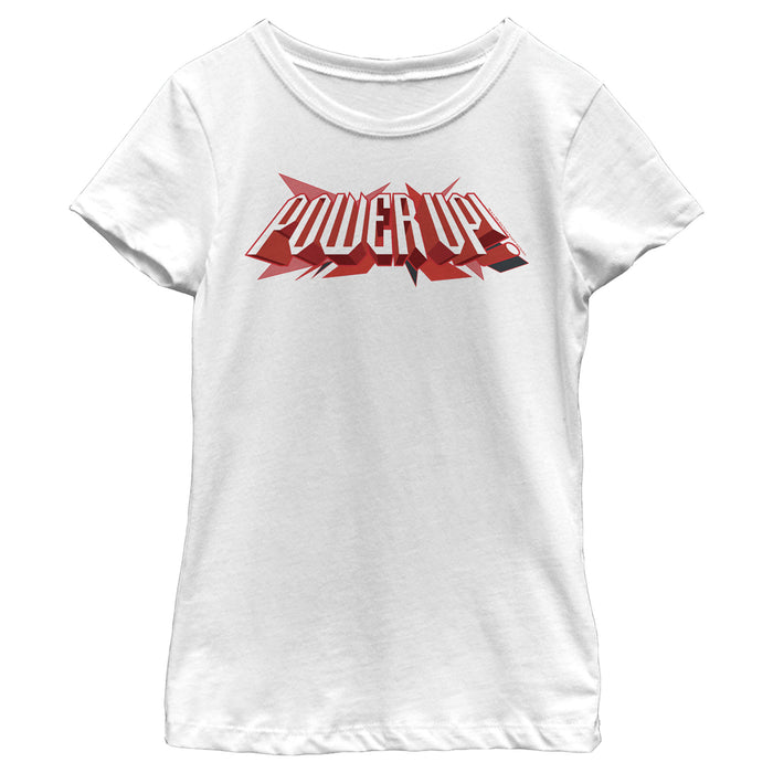 fifth sun Girl's Power Rangers Power Up Motto T-Shirt