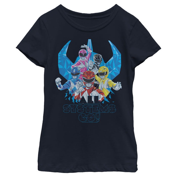 fifth sun Girl's Power Rangers Systems Go Team T-Shirt