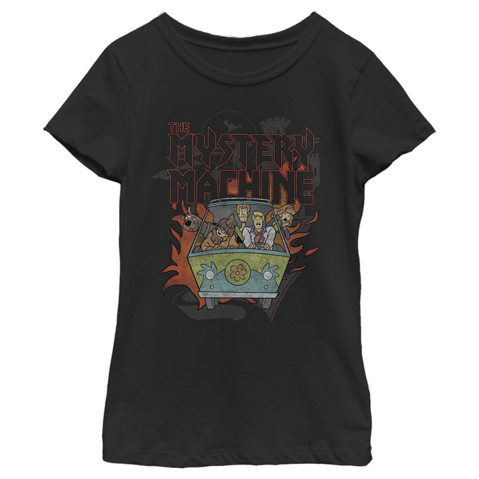 fifth sun Girl's Scooby Doo Mystery Machine Rock & Roll T-Shirt