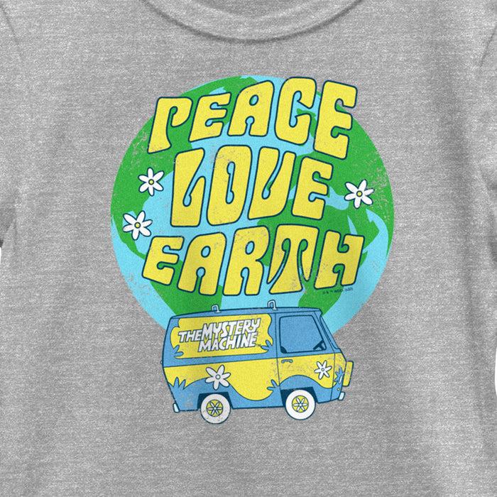 Fifth Sun Girl's Scooby Doo Peace Love Earth T-Shirt