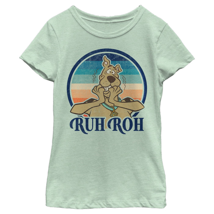 fifth sun Girl's Scooby Doo Ruh Roh Retro Circle T-Shirt