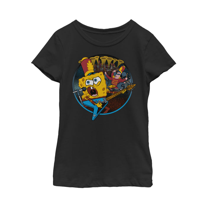 fifth sun Girl's SpongeBob SquarePants Bank Geek Practice T-Shirt