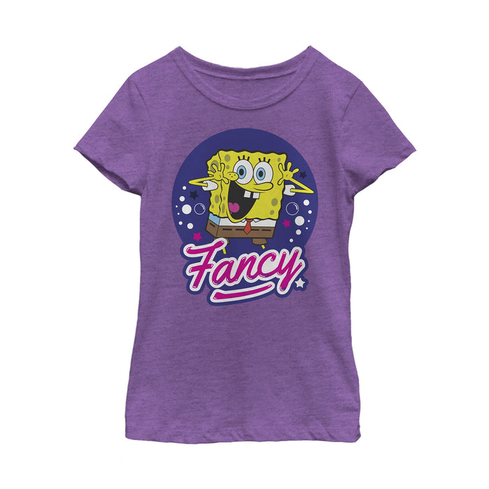 fifth sun Girl's SpongeBob SquarePants Fancy Jazz Hands T-Shirt
