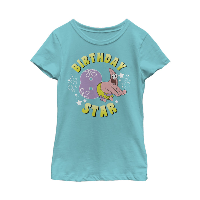 fifth sun Girl's SpongeBob SquarePants Patrick 8th Birthday T-Shirt