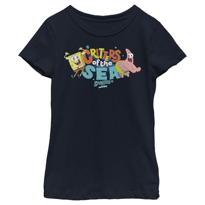 fifth sun Girl's SpongeBob SquarePants Sponge on the Run Critters of the Sea Dance T-Shirt