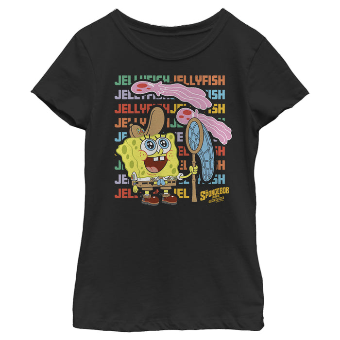 fifth sun Girl's SpongeBob SquarePants Sponge on the Run Jellyfish Catcher T-Shirt