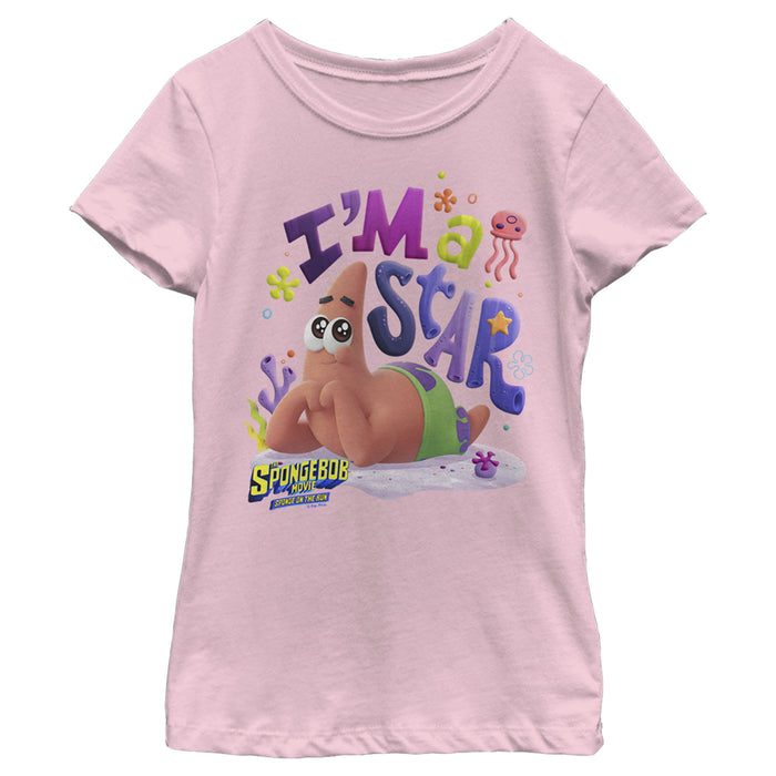 fifth sun Girl's SpongeBob SquarePants Sponge on the Run Patrick is a Star T-Shirt