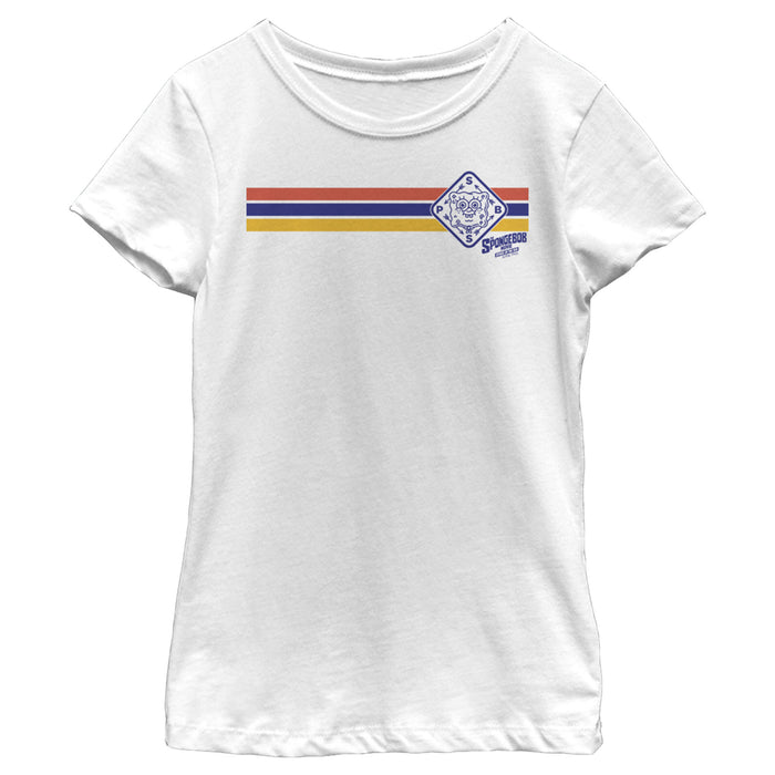 fifth sun Girl's SpongeBob SquarePants Sponge on the Run Retro Compass T-Shirt