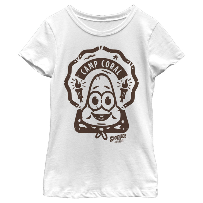 fifth sun Girl's SpongeBob SquarePants Sponge on the Run Young Patrick Patch T-Shirt