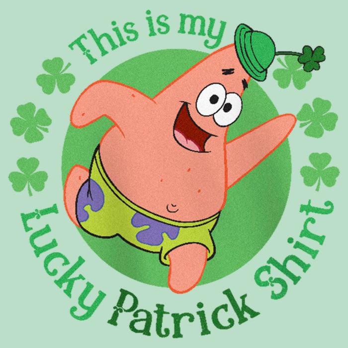 Fifth Sun Girl's SpongeBob SquarePants St. Patrick's Day This Is My Lucky Patrick Shirt T-Shirt