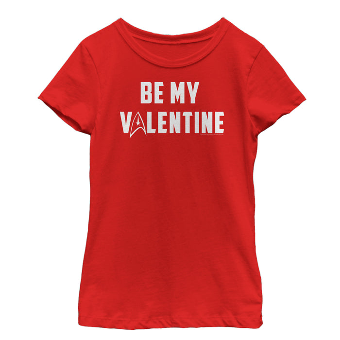 fifth sun Girl's Star Trek Be My Starfleet Valentine T-Shirt
