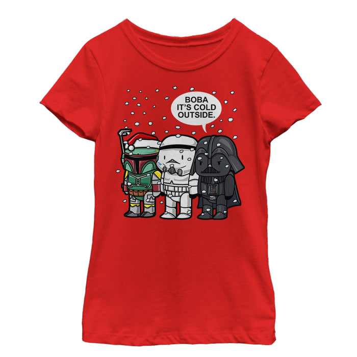 fifth sun Girl's Star Wars Boba It's Cold Outside T-Shirt