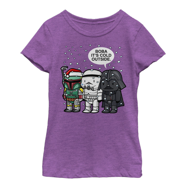 Fifth Sun Girl's Star Wars Boba It's Cold Outside T-Shirt