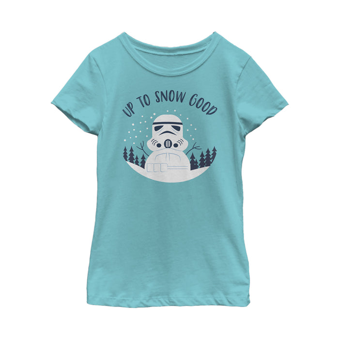 fifth sun Girl's Star Wars Christmas Snowman Stormtrooper T-Shirt