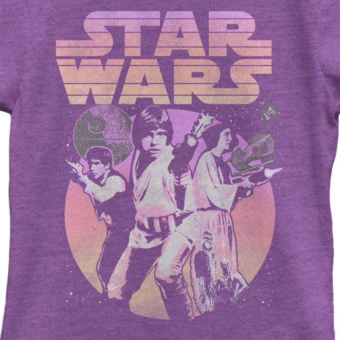 Fifth Sun Girl's Star Wars Classic Trio Scene T-Shirt