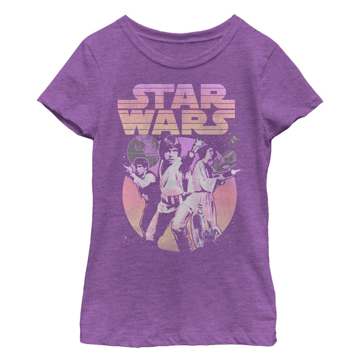 Fifth Sun Girl's Star Wars Classic Trio Scene T-Shirt