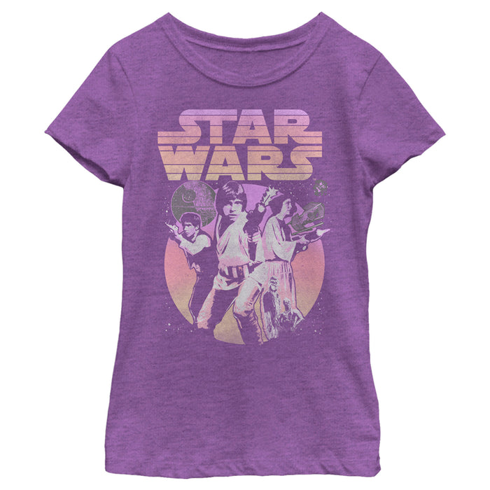 fifth sun Girl's Star Wars Classic Trio Scene T-Shirt