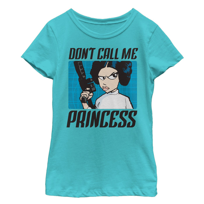fifth sun Girl's Star Wars Don't Call me Princess Cartoon T-Shirt