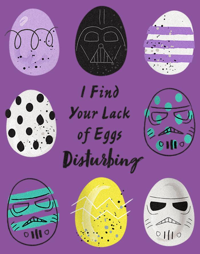 Fifth Sun Girl's Star Wars Easter Darth Vader I Find Your Lack Of Eggs Disturbing T-Shirt
