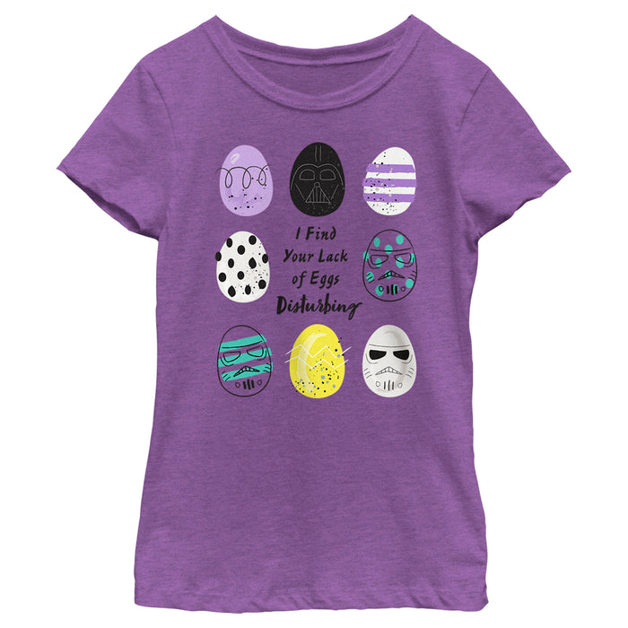 fifth sun Girl's Star Wars Easter Darth Vader I Find your Lack of Eggs Disturbing T-Shirt