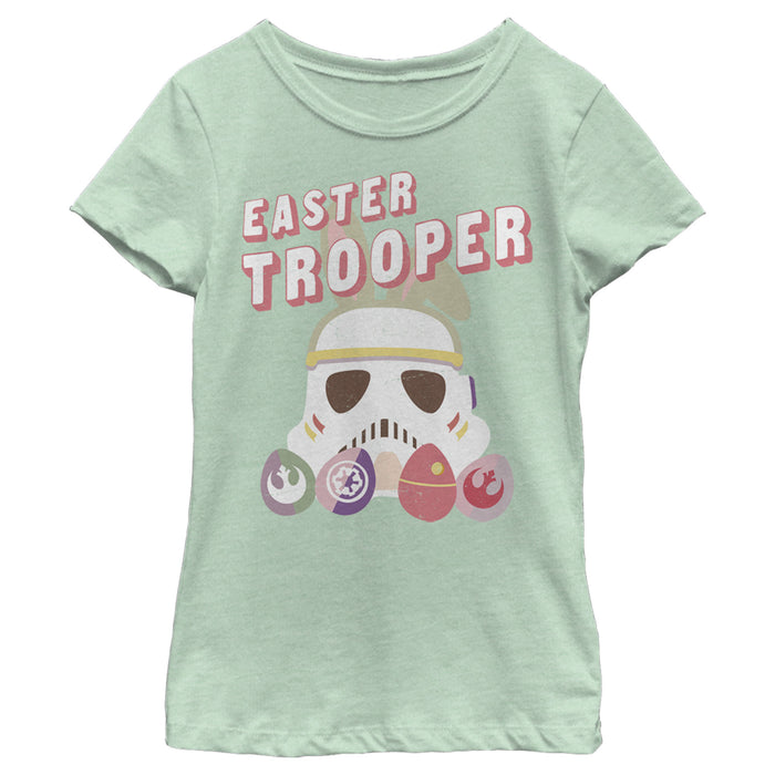 fifth sun Girl's Star Wars Easter Stormtrooper With Logo Eggs T-Shirt