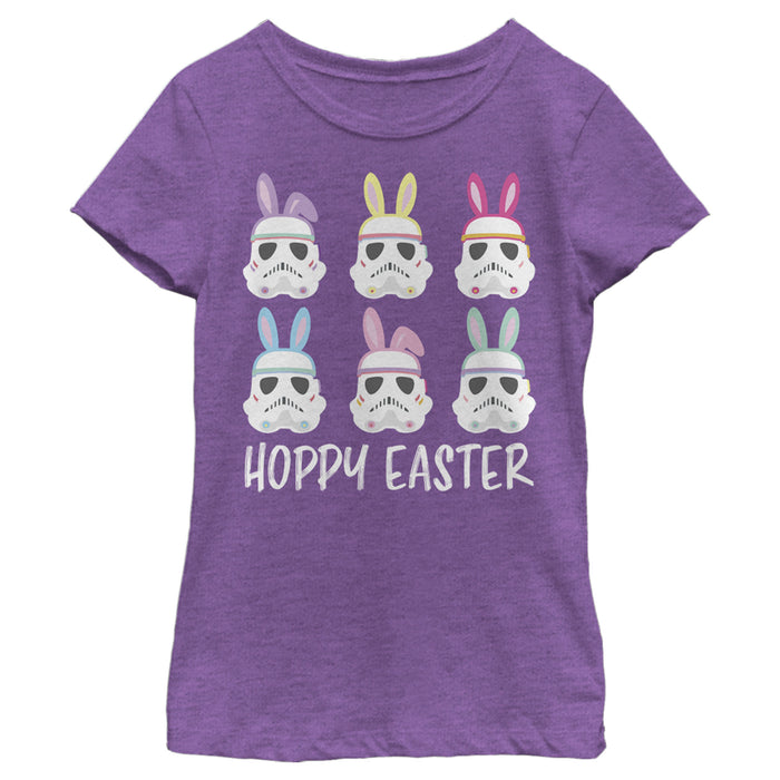 fifth sun Girl's Star Wars Easter Stormtroopers With Ears Line Up Poster T-Shirt