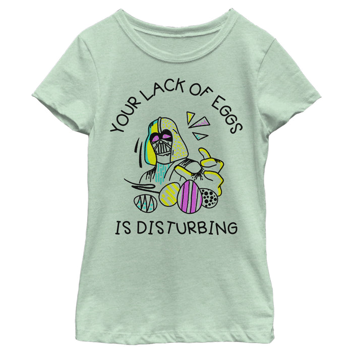fifth sun Girl's Star Wars Easter Your Lack Of Eggs Is Disturbing Text T-Shirt