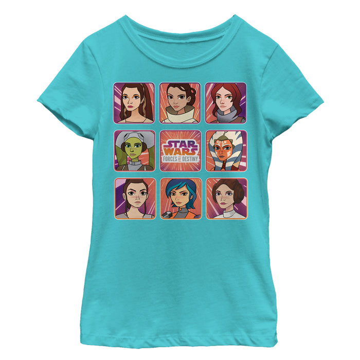 fifth sun Girl's Star Wars: Forces of Destiny Panels T-Shirt