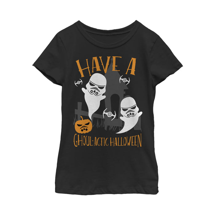 fifth sun Girl's Star Wars Ghoulactic Halloween Stormtrooper T-Shirt