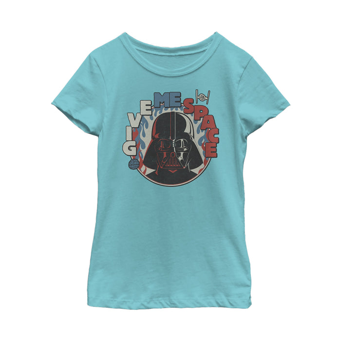 fifth sun Girl's Star Wars Give Me Space Darth Vader Circle T-Shirt