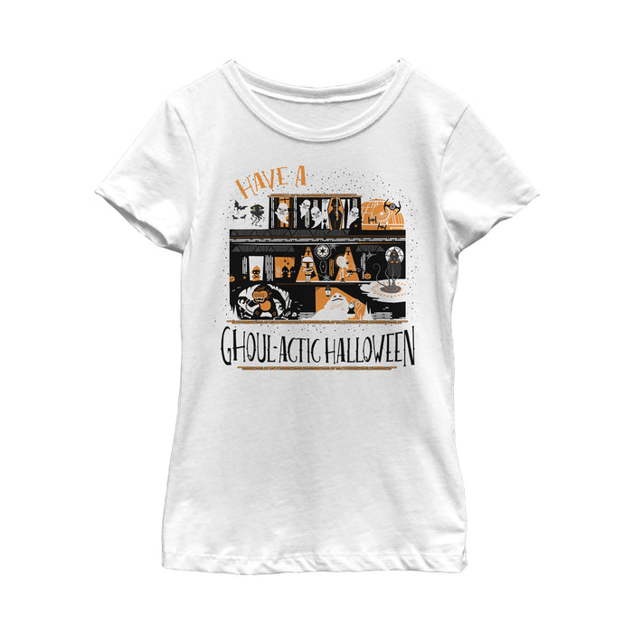 fifth sun Girl's Star Wars Halloween Ghoulactic Haunted House T-Shirt