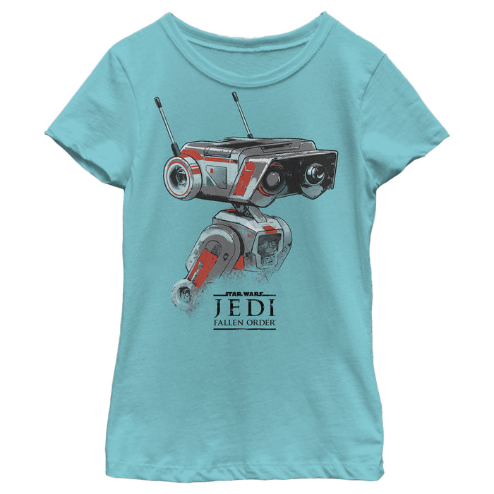 fifth sun Girl's Star Wars Jedi: Fallen Order BD-1 Grunge T-Shirt