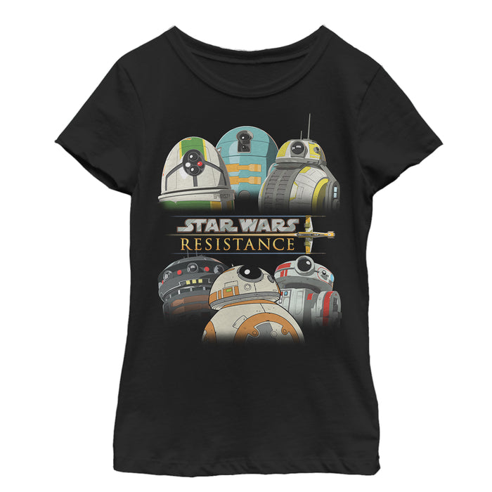 fifth sun Girl's Star Wars Resistance Droid Shot T-Shirt