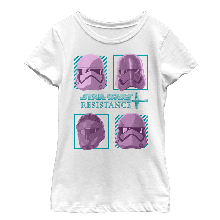 fifth sun Girl's Star Wars Resistance First Order Helmets T-Shirt