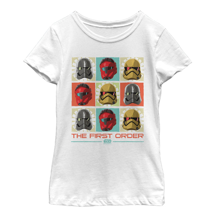 fifth sun Girl's Star Wars Resistance First Order Square T-Shirt