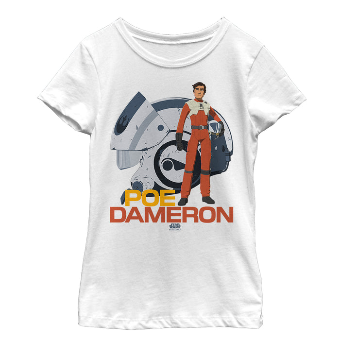 fifth sun Girl's Star Wars Resistance Poe Dameron Helmet T-Shirt fifth sun Girl's Star Wars Resistance Poe Dameron Helmet T-Shirt