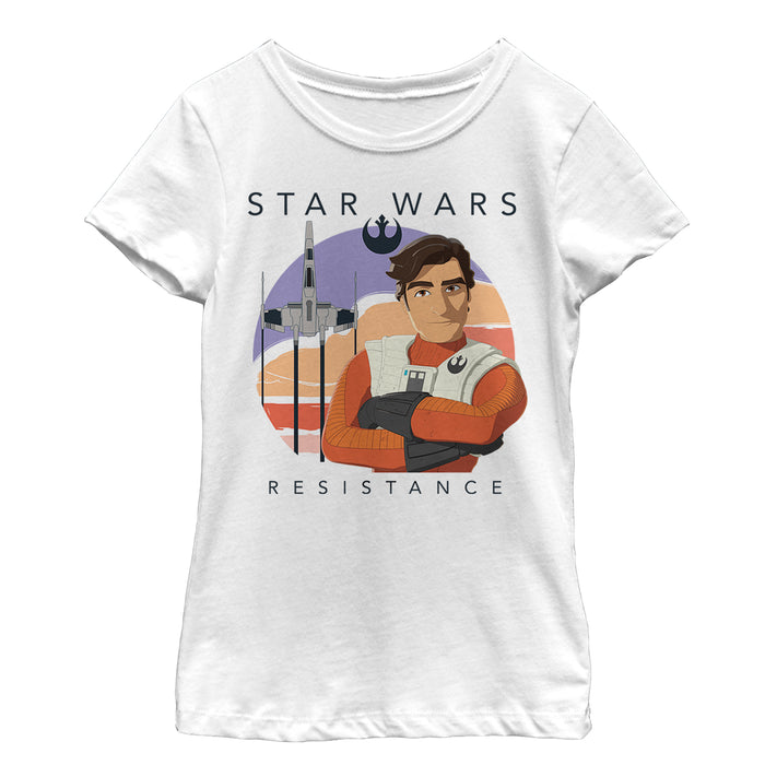 fifth sun Girl's Star Wars Resistance Poe Launch T-Shirt