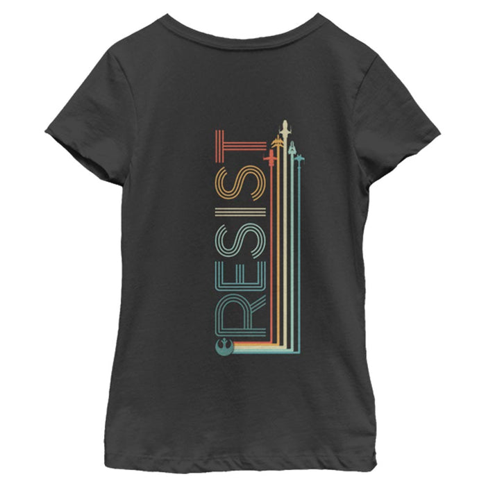 Fifth Sun Girl's Star Wars Resistance Rainbow Rebel Symbol T-Shirt