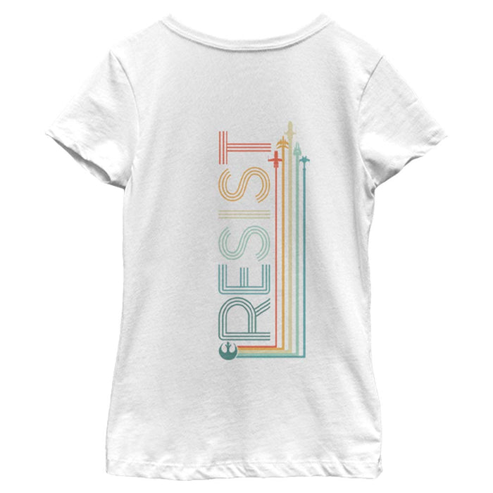 Fifth Sun Girl's Star Wars Resistance Rainbow Rebel Symbol T-Shirt