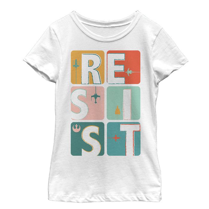 fifth sun Girl's Star Wars Resistance Resist Blocks T-Shirt
