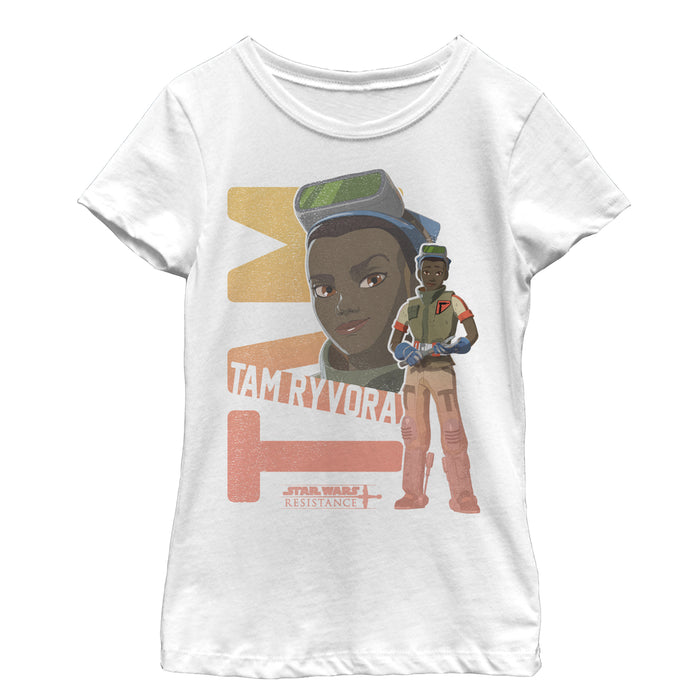 fifth sun Girl's Star Wars Resistance Retro Tam T-Shirt
