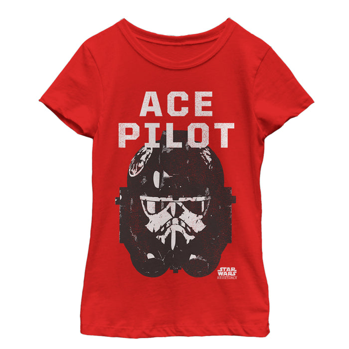 fifth sun Girl's Star Wars Resistance Stormtrooper Helmet T-Shirt