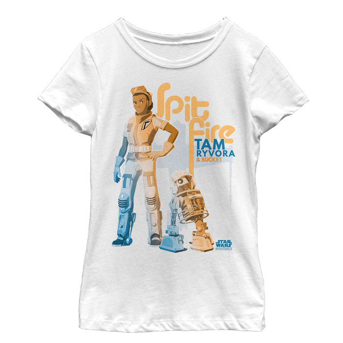 Fifth Sun Girl's Star Wars Resistance Tam & Bucket T-Shirt
