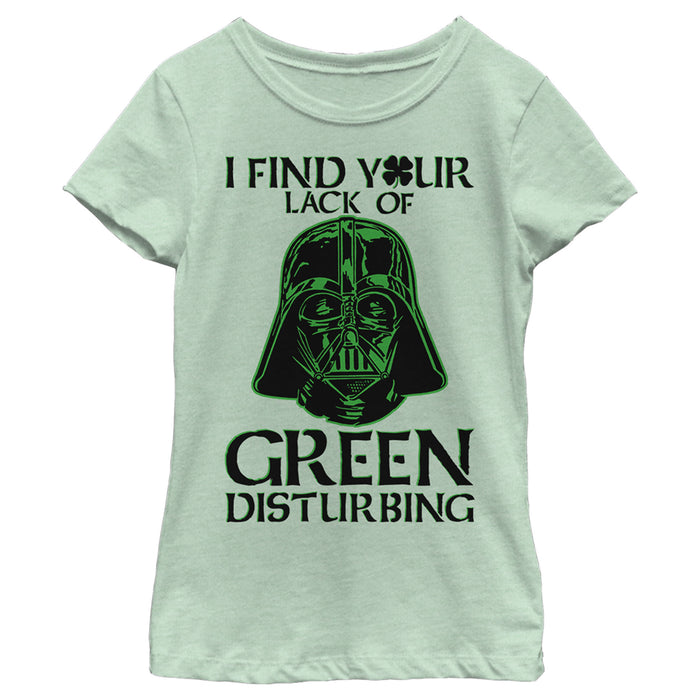 fifth sun Girl's Star Wars St. Patrick's Day Darth Vader I Find your Lack of Green Disturbing T-Shirt