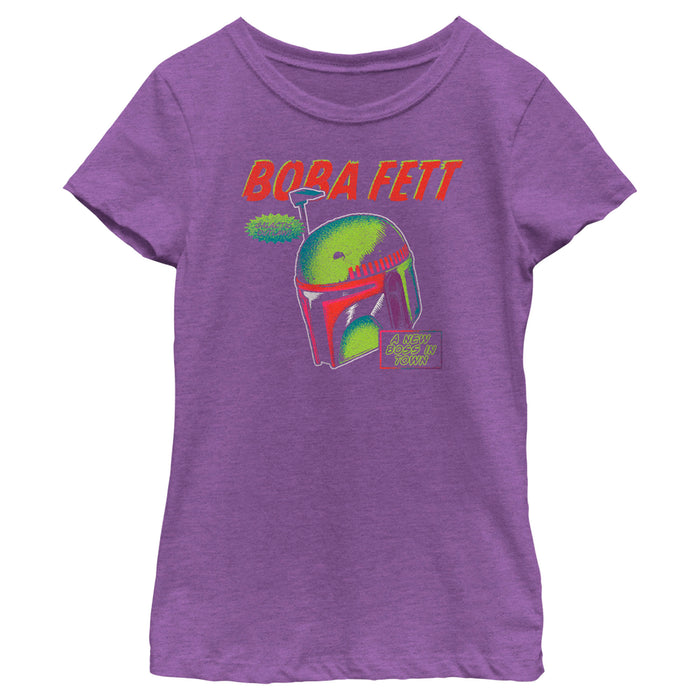 fifth sun Girl's Star Wars: The Book of Boba Fett A New Boss In Town T-Shirt