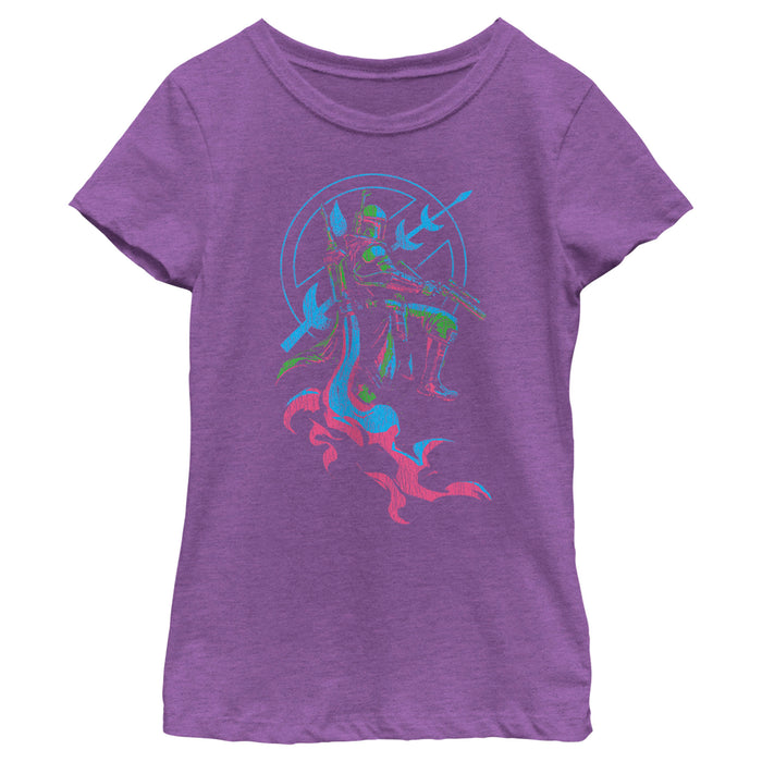 fifth sun Girl's Star Wars: The Book of Boba Fett Boba Fett Seal T-Shirt