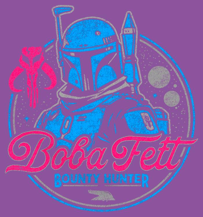 Fifth Sun Girl's Star Wars: The Book Of Boba Fett Bounty Hunter Distressed Retro Logo T-Shirt