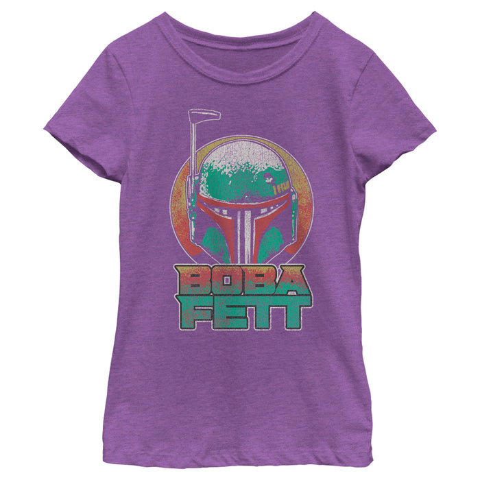 fifth sun Girl's Star Wars: The Book of Boba Fett Distressed Retro Helmet T-Shirt