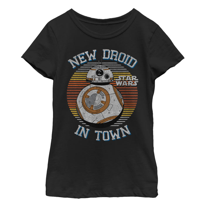 fifth sun Girl's Star Wars The Force Awakens BB-8 New Droid in Town T-Shirt