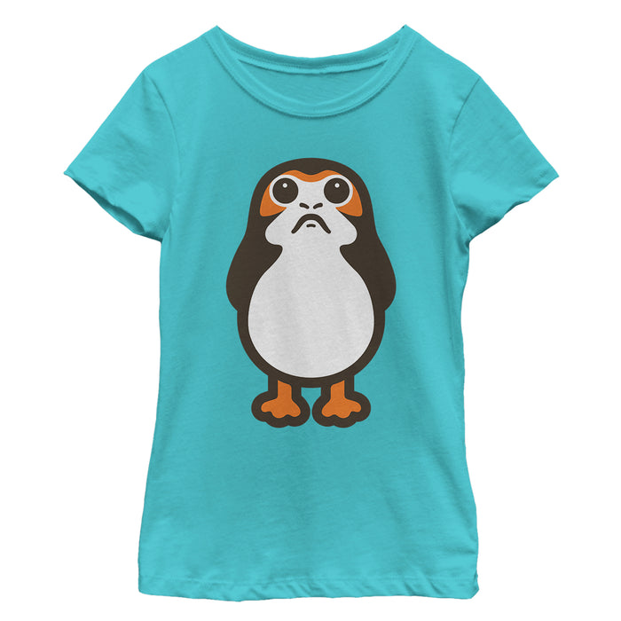 fifth sun Girl's Star Wars The Last Jedi Porg Cartoon T-Shirt
